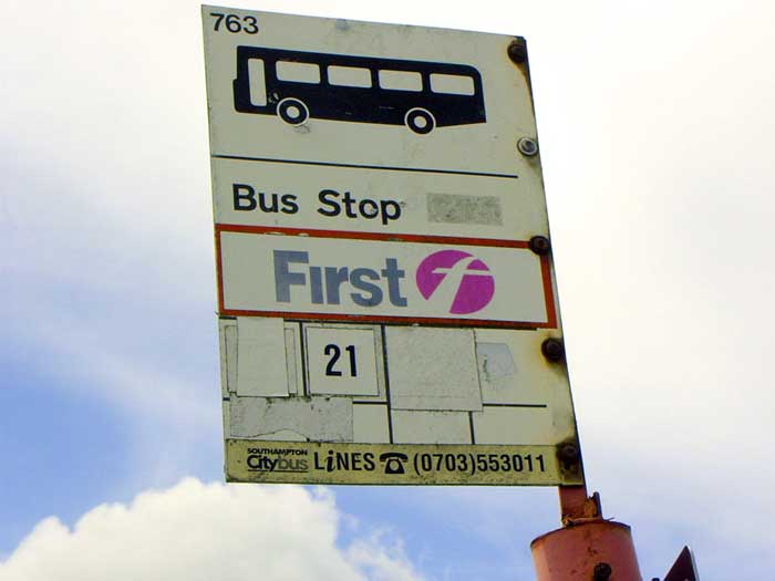 Route 21 bus stop