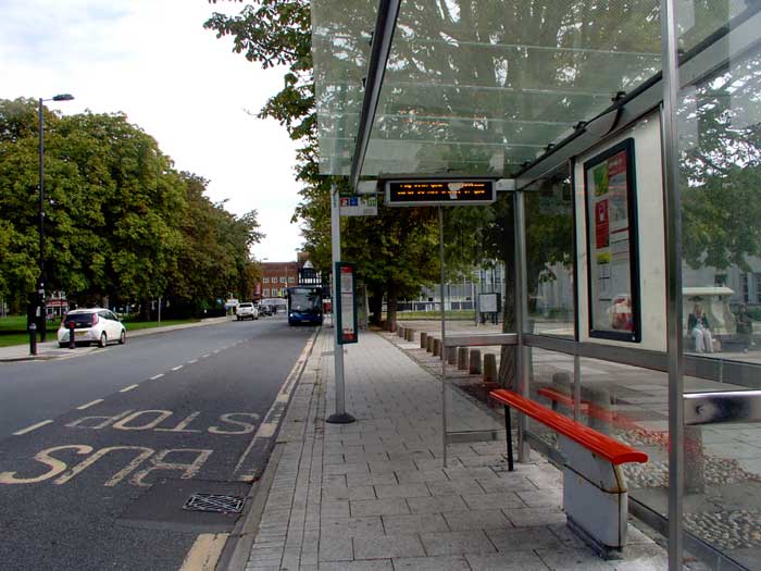 Bus stops in Commercial Road