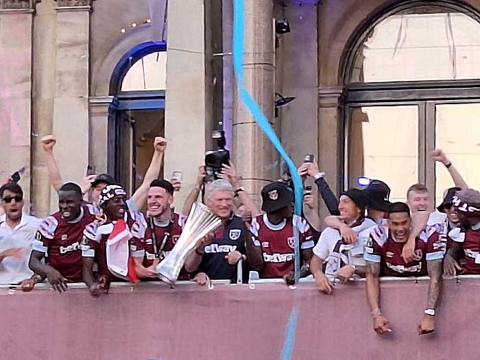 West Ham players and staff