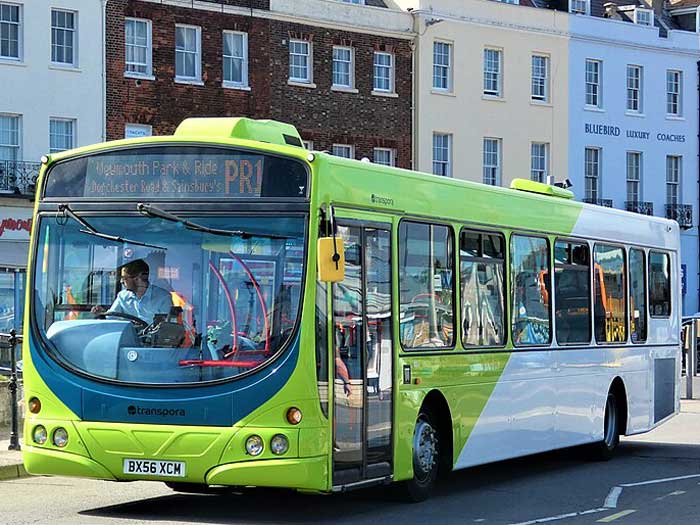 A Transpora single-decker bus