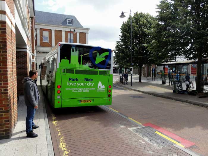 A park-and-ride single-decker