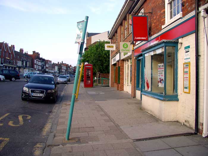 A bus stop in Wiltshire