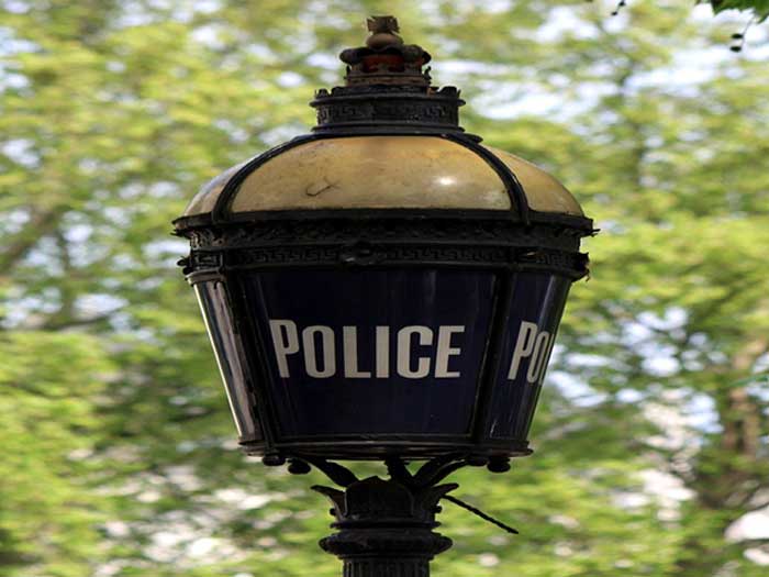 A police lamp