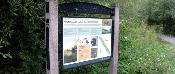 Entrance to Avon Valley Local Nature Reserve