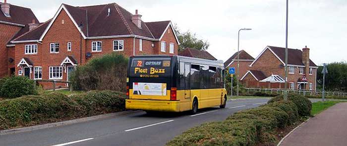 A Fleet Buzz single-decker on route 72