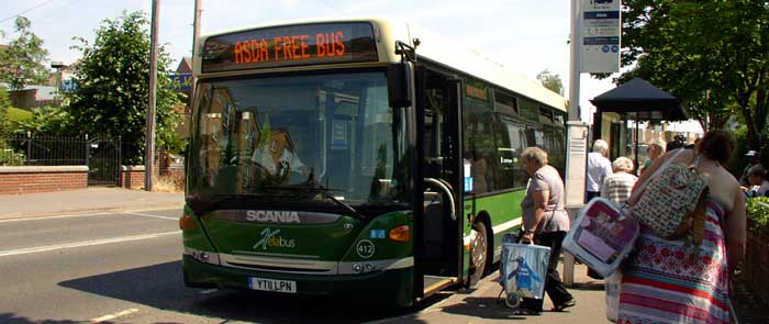 The ASDA Totton Shopper bus